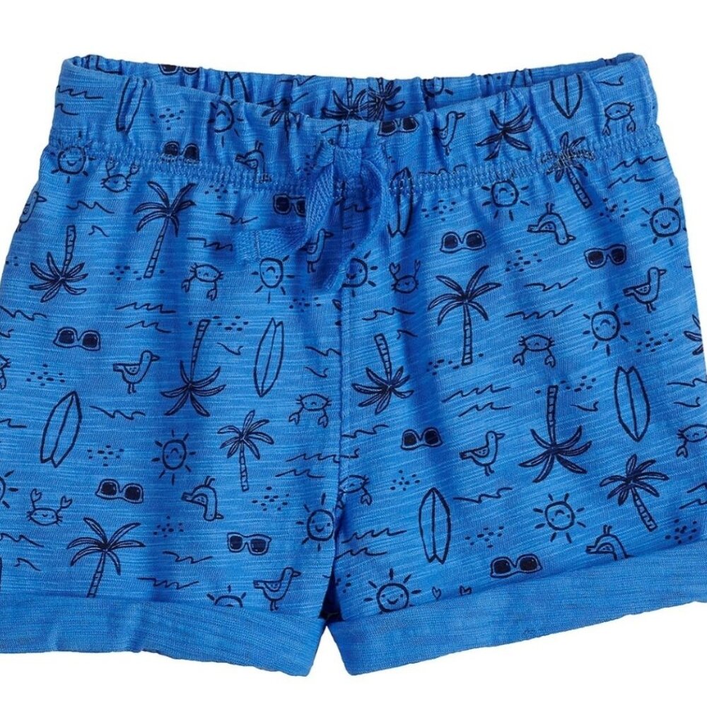 Baby Boy Beach Themed Roll Cuff Knit Shorts by Jumping Beans  Size 3 Months